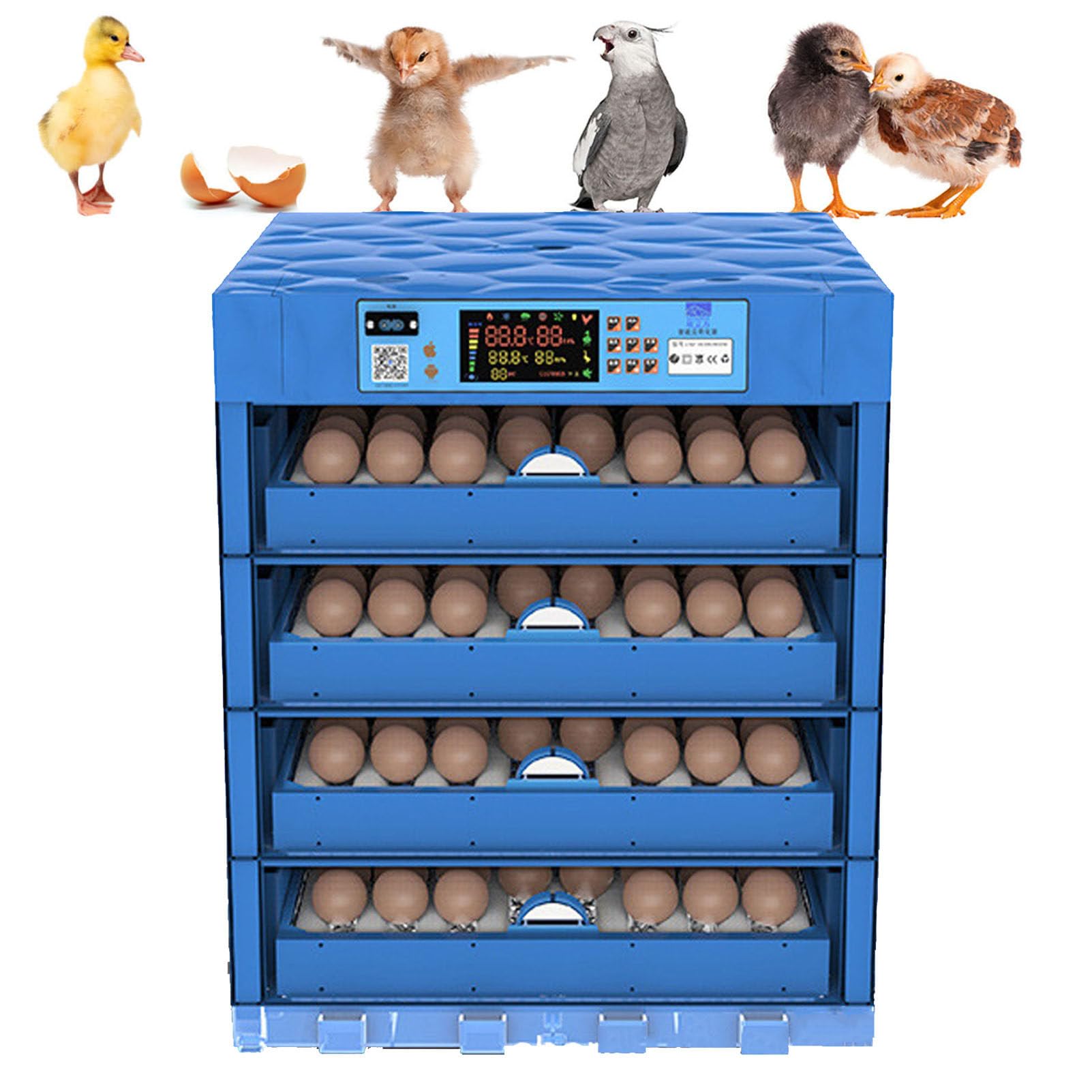 Incubadora digital de huevos para incubar huevos, giro automático de huevos y control de humedad para aves de corral, incluyendo pollo, pato, ganso, paloma y codorniz