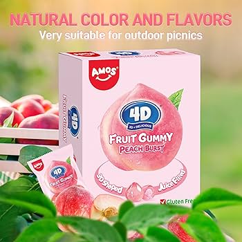 ぷち美柑 2枚 ぷちヤミ 4枚 PR プロモ Amazon.com : AMOS 4D Gummy Candy Peach Burst – 3D Peach Shaped