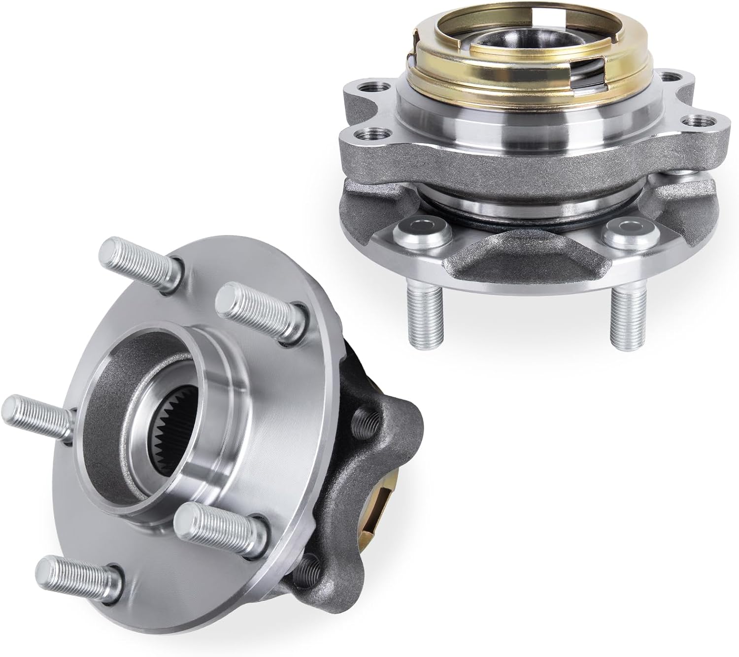 513294 Pair Front Wheel Hub Bearing Assembly Compatible with Nissan Altima 2007 2008 2009 2010 2011 2012 2.5L 4-Cylinder Models Only 5Lugs w/ABS