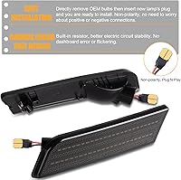 Vista 4 de Gempro Luces de Marcador Lateral LED para Ford Transit Connect 2010-2013 Ámbar Refledores de Parachoques Delantero Lámparas Lente Ahumada, 2 Piezas