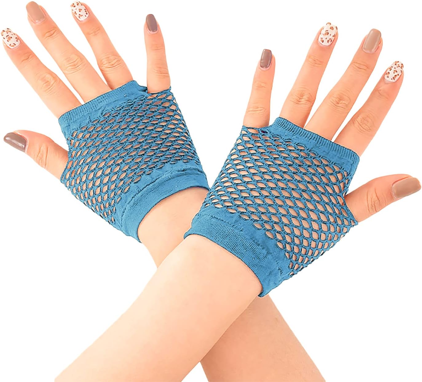 Guanti A Rete Senza Dita Anni '80 - Set 2 Paia, Nylon Elastico, Taglia Unica - Foto 8