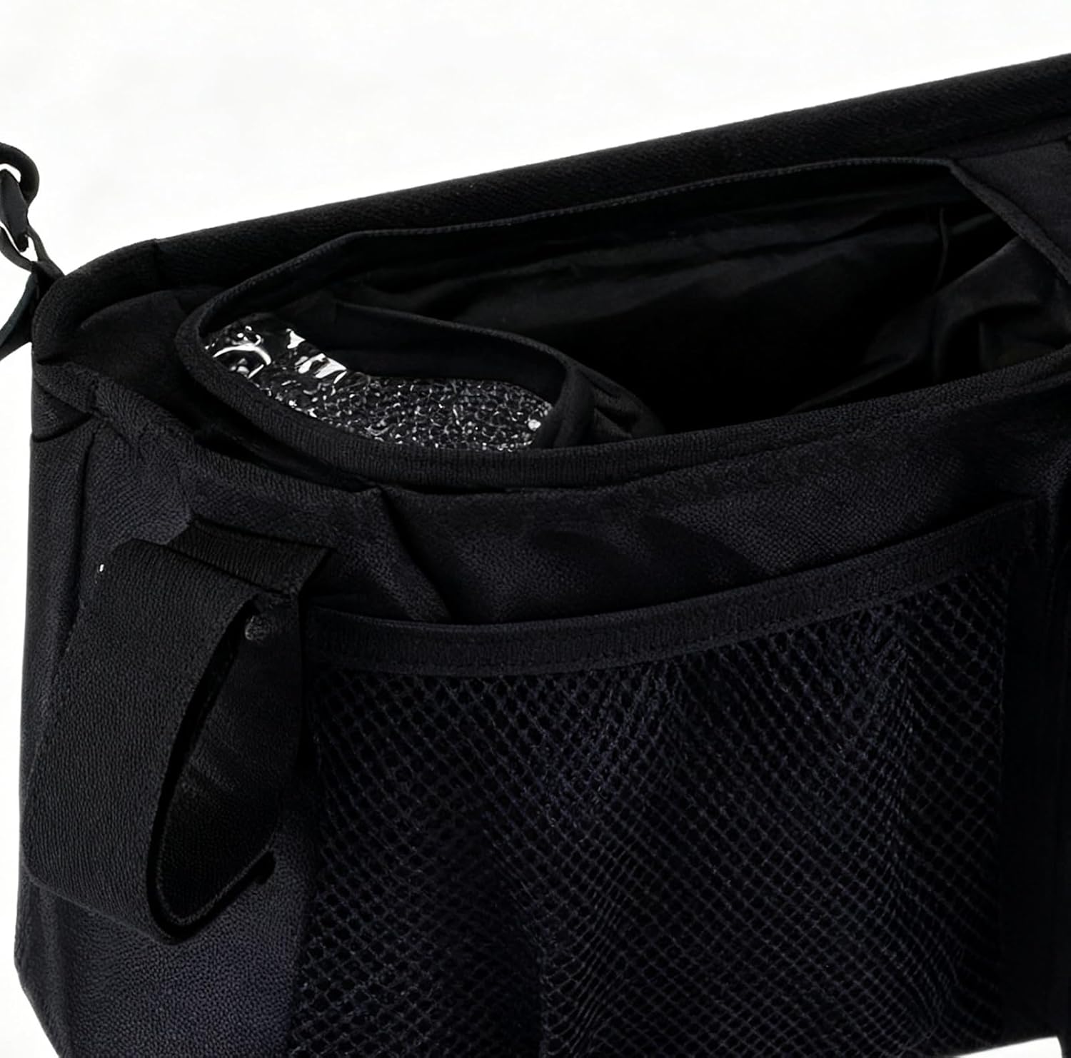 Double Stroller Cup Holder | Foldable Lightweight 3 Compartments Organizer | Universal Bottle Holder | for Parents Travel Outdoor Home Walking Camping