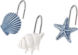 Avanti Linens - Beach Shower Curtain Hooks, 12 Pack, Durable, Easy Hanging