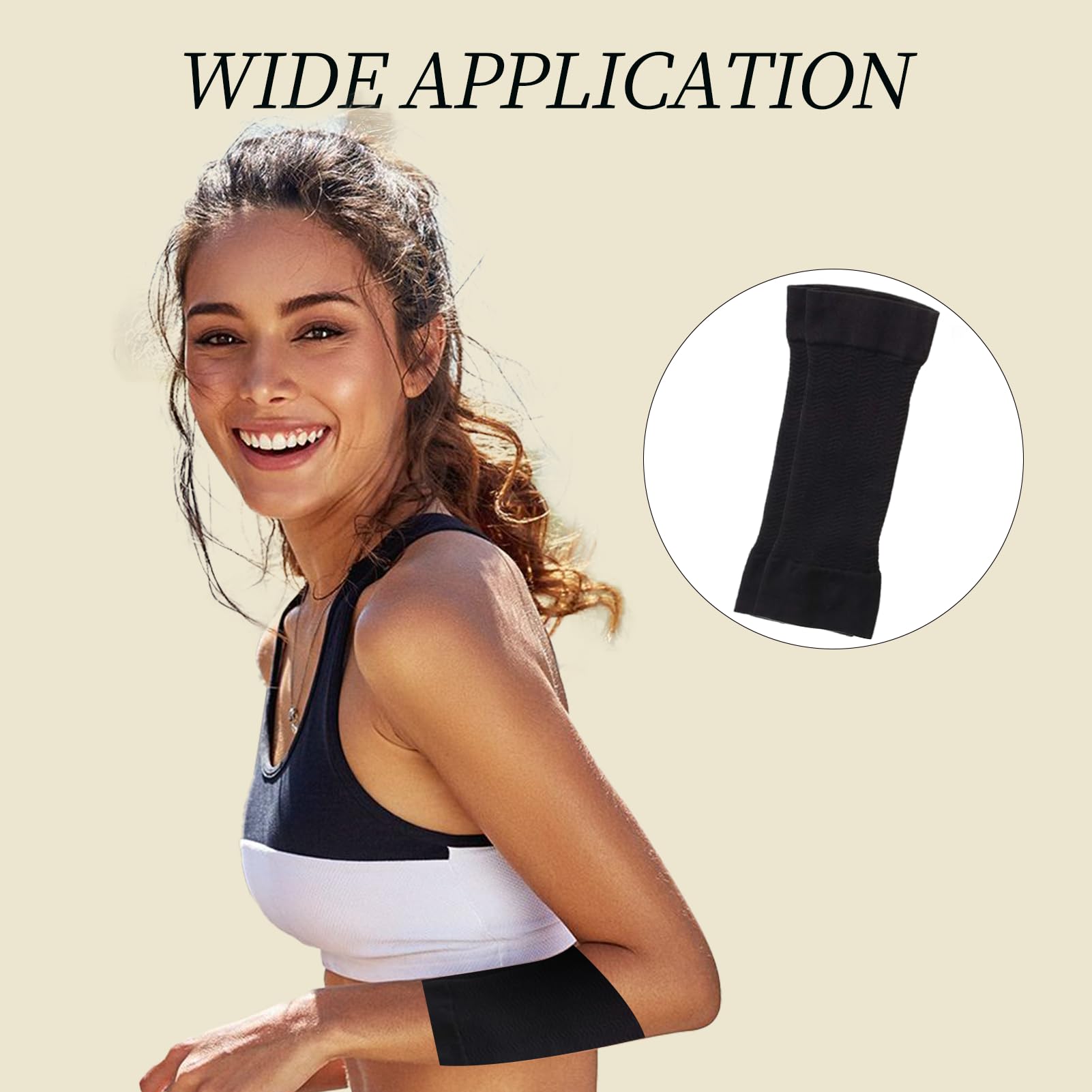 2 Paar Unterarm Tätowierung Abdeckung, Armsleeve Tattoo Abdeckung Unterarm-Tattoo-Band Kompressionsbandage Abnehmen ArmÄrmel Arm Sleeves Sportärmel Schlankmachende Armstulpen(Hautfarbe + Schwarz)