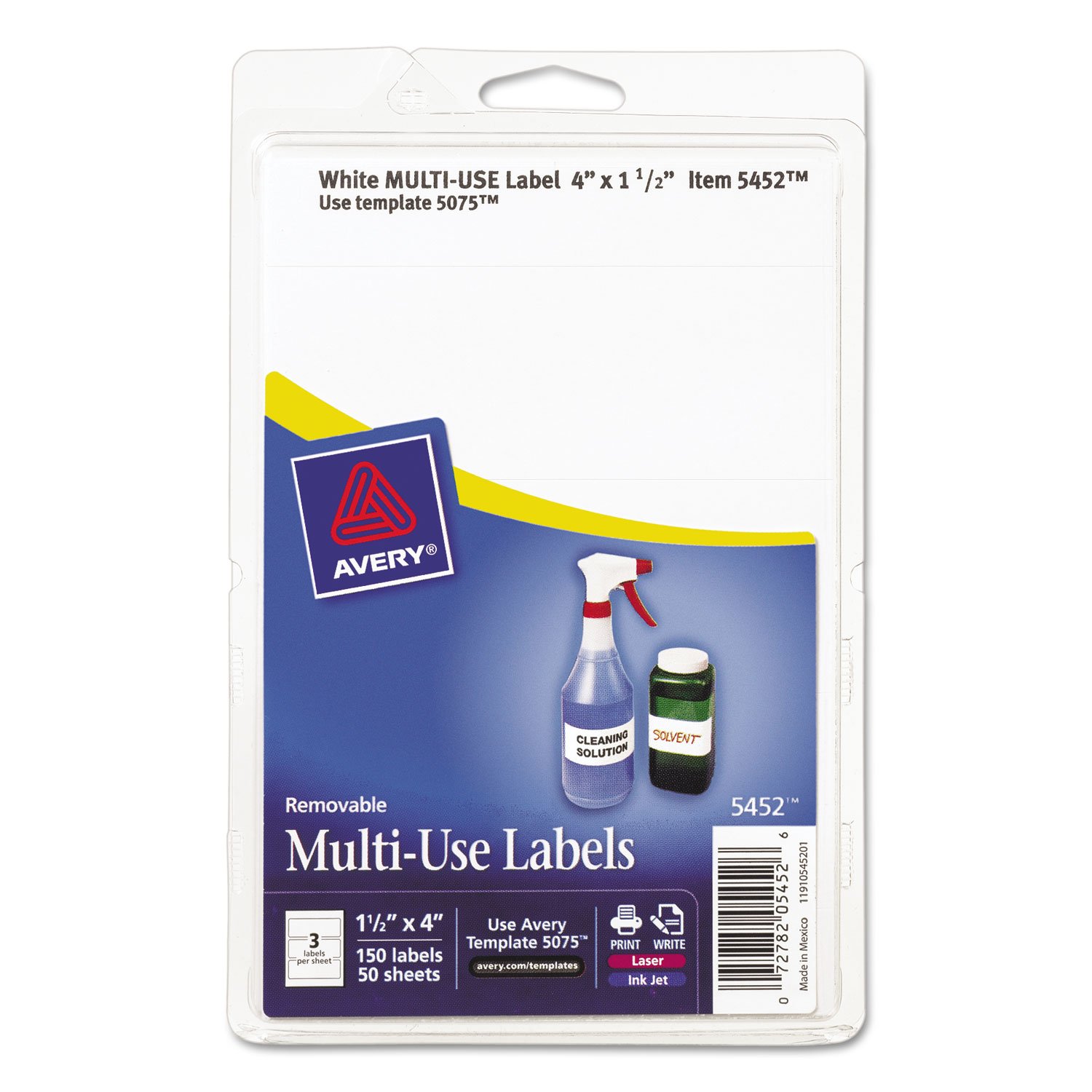 Organizational Office Supplies Avery Removable Multi-Use Labels | 1 1/2 ...