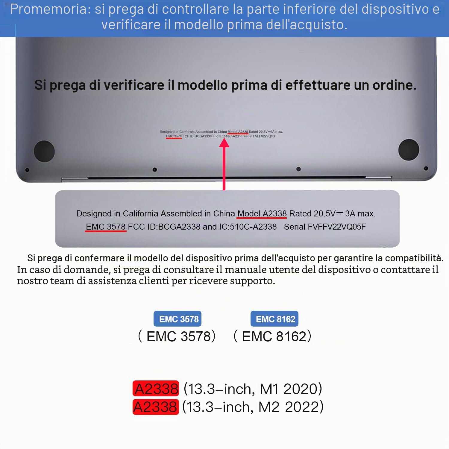 (Grigio Spaziale) Schermo di Ricambio per PRO M1 Retina 13.3" A2338 EMC 3578 MYD83 MYD92 MYDA2 MYDC2 Full LED LCD Assembly