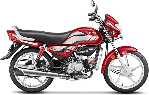 Hero HF Deluxe (Drum) (Kick Start) Bike Candy Blazing Red Booking for Ex-Showroom Price