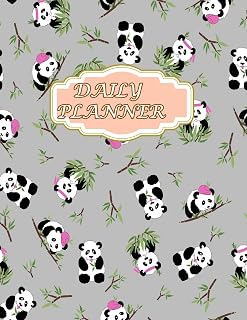 Daily Planner: Undated With Breakfast Exercise And Health ( Size 8.5 X 11 ) Design With Panda Bamboo