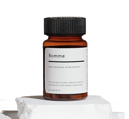 Cabello más grueso y lleno  Bomme BLH-308 Suplemento para el crecimiento del cabello con hoja de caqui, té verde y fruta de Sophora  Libre de drogas