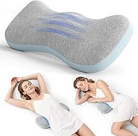 Vista 9 de Almohada de Soporte Lumbar para Cama, Almohada de Espalda Baja para Dormir, Almohadas de Espuma con Memoria para Alivio del Dolor de Cintura