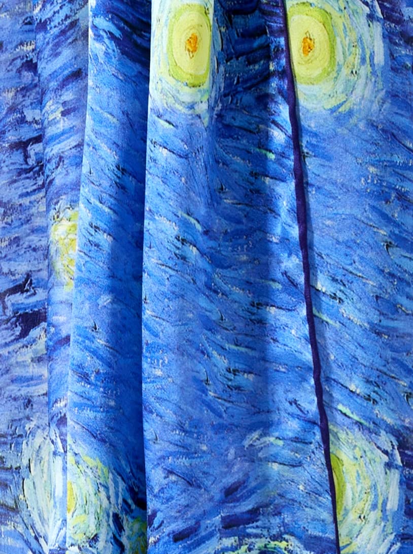 Donna 160cm Sciarpa Arte Colorata Di Seta Lunga Foulard in Seta Pura idee regalo Claude Monet