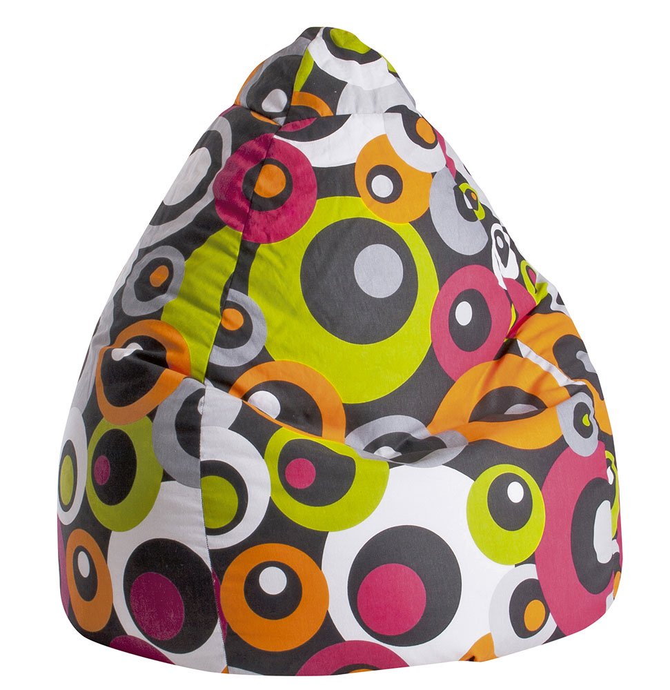 Sitting Point by MAGMA Sitzsack Malibu L – ca. 120 Liter, orange, für Kinder bis ca. 7 Jahre
