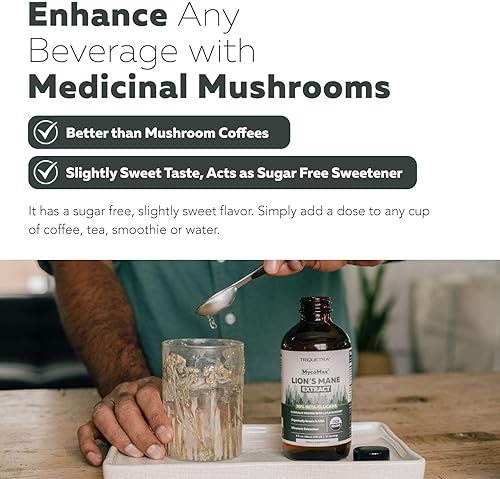 Miniatura 4 de MycoMax - Extracto de melena de leones, 70% beta-glucanos, suplemento orgánico de melena de leones de máxima potencia, cultivado en Estados Unidos +