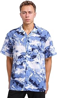 Dsisskai Mens Men Short Sleeve Shirt Modern