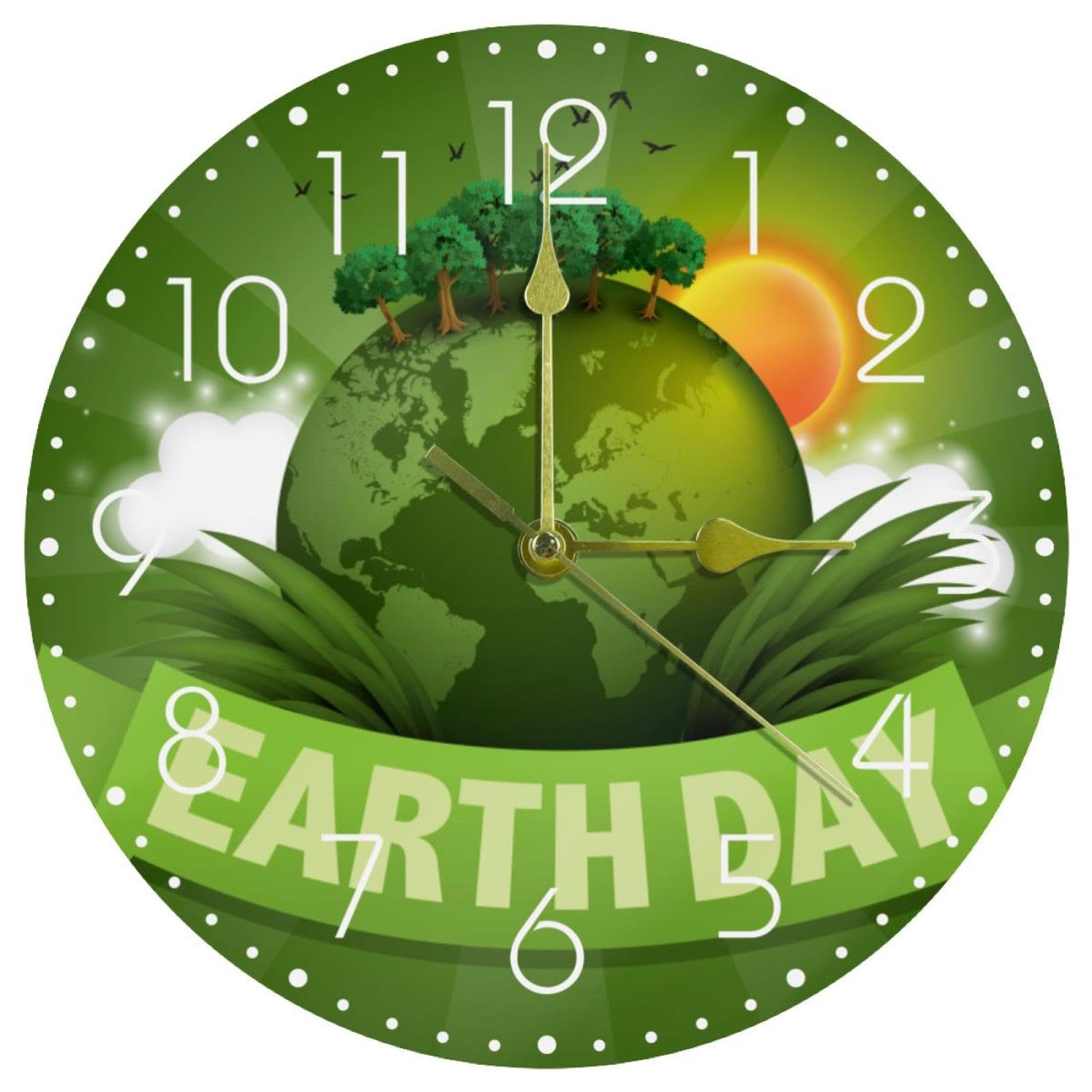 Horloge murale ronde en acrylique 25 cm silencieuse pour chambre et salon