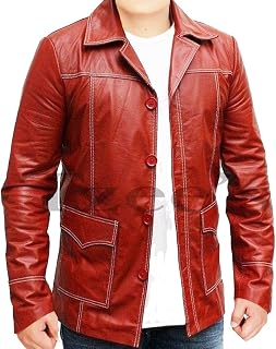 Tyler Durden Leather Jacket- Fight Club Jacket for Men-Tyler Durden Fight Club Red Faux Leather Jacket