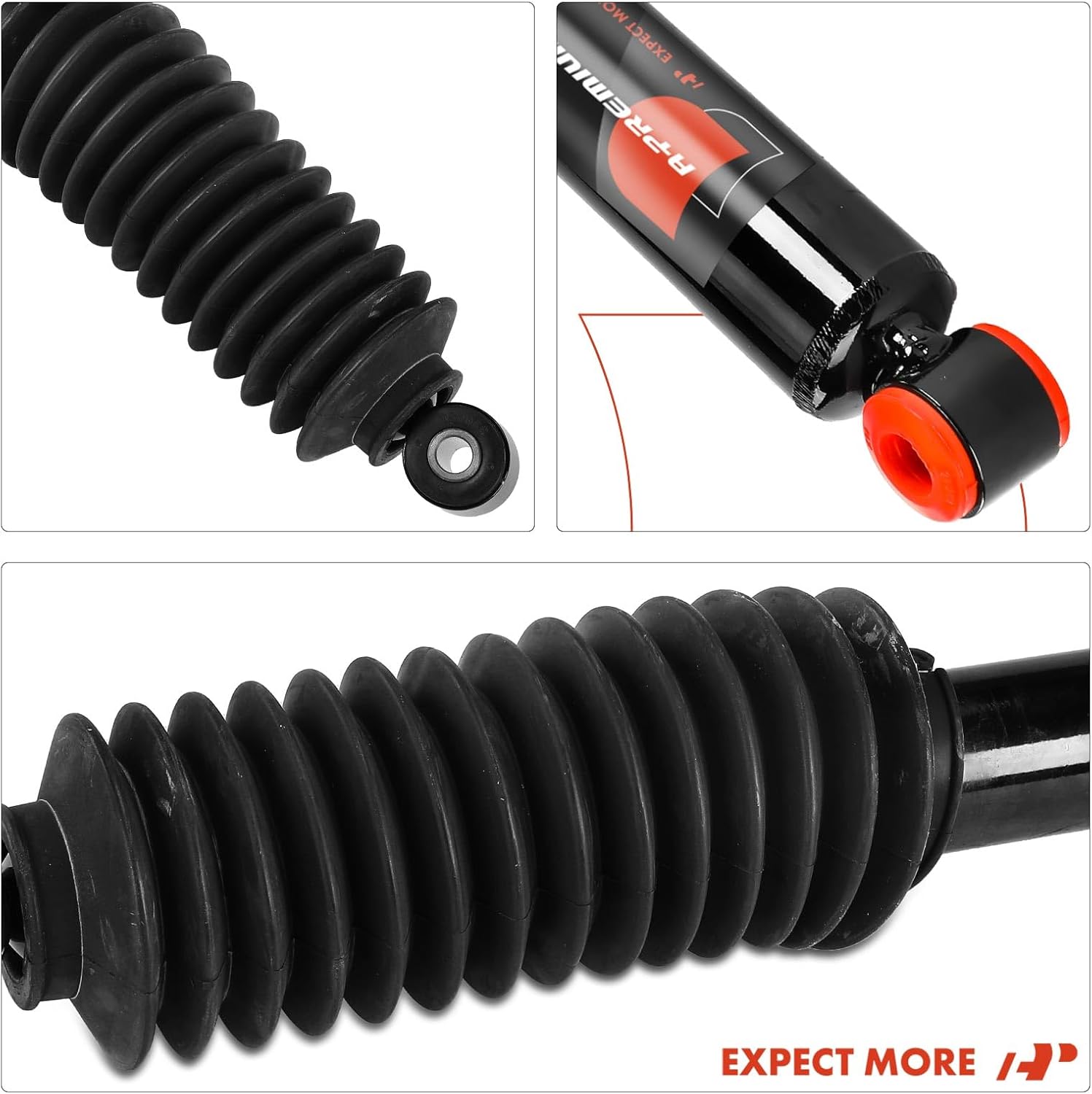 A-Premium Front Steering Damper Compatible with Ford F-250 Super Duty 2008-2016/2018-2020, F-350 Super Duty 2008-2020, F-450 Super Duty 2009-2013, F-550 Super Duty 2008-2019