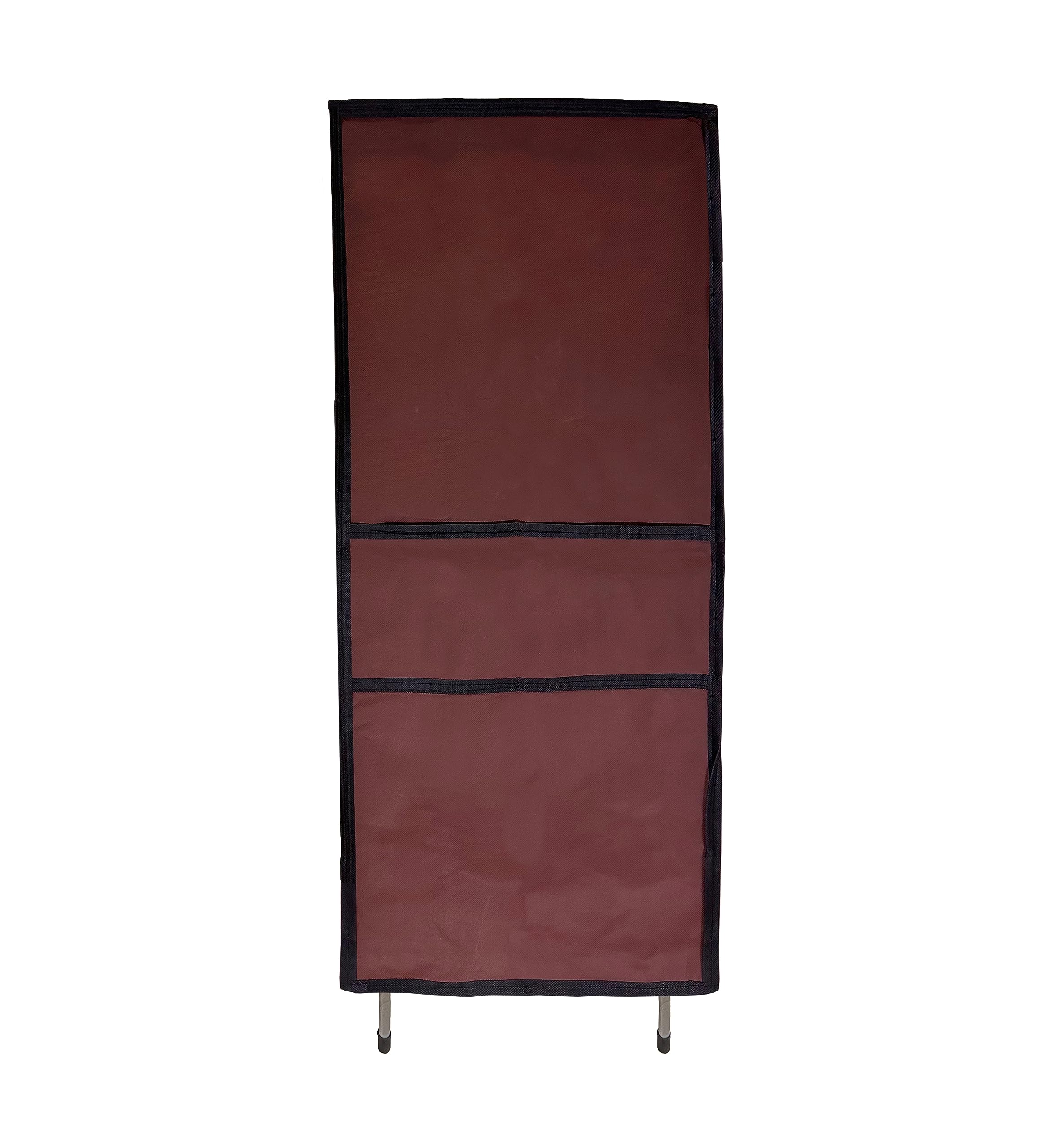 Urban Choice Multipurpose 6 Shelves Shoe Rack with Zip Door Cover & Side Pockets, Multiuse Storage Rack for Footwear, Toys Clothes with Dustproof Cover (Brown, Metal) 4