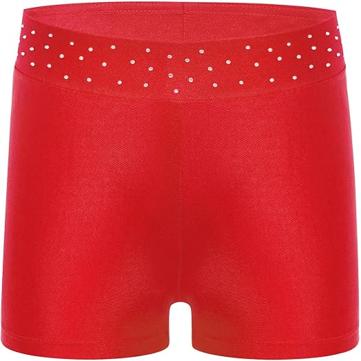 Inhzoy Short De Danse Fille Pailleté Hip-Hop – Short Brillant Jazz Moderne Gymnastique Running Yoga 3-12 Ans, Extensible Et Confortable