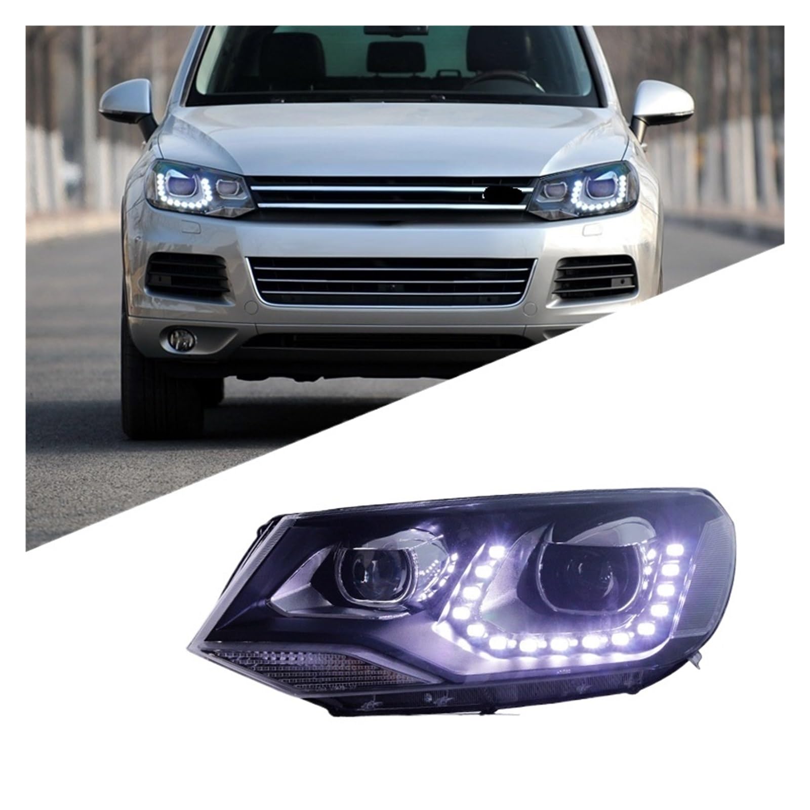 Fari Anteriori per VW Touareg 2011-2018, fendinebbia, luci diurne, luci di Stop, indicatori di direzione, Plug And Play.
