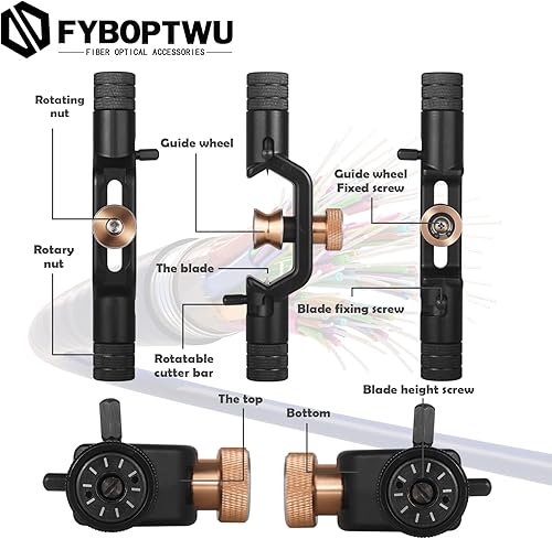 Miniatura 6 de Pelacables de fibra óptica blindados transversales Pelacables blindados 8-28.6MM - Cuchillo pelacables de fibra blindada FTTH de doble cabezal