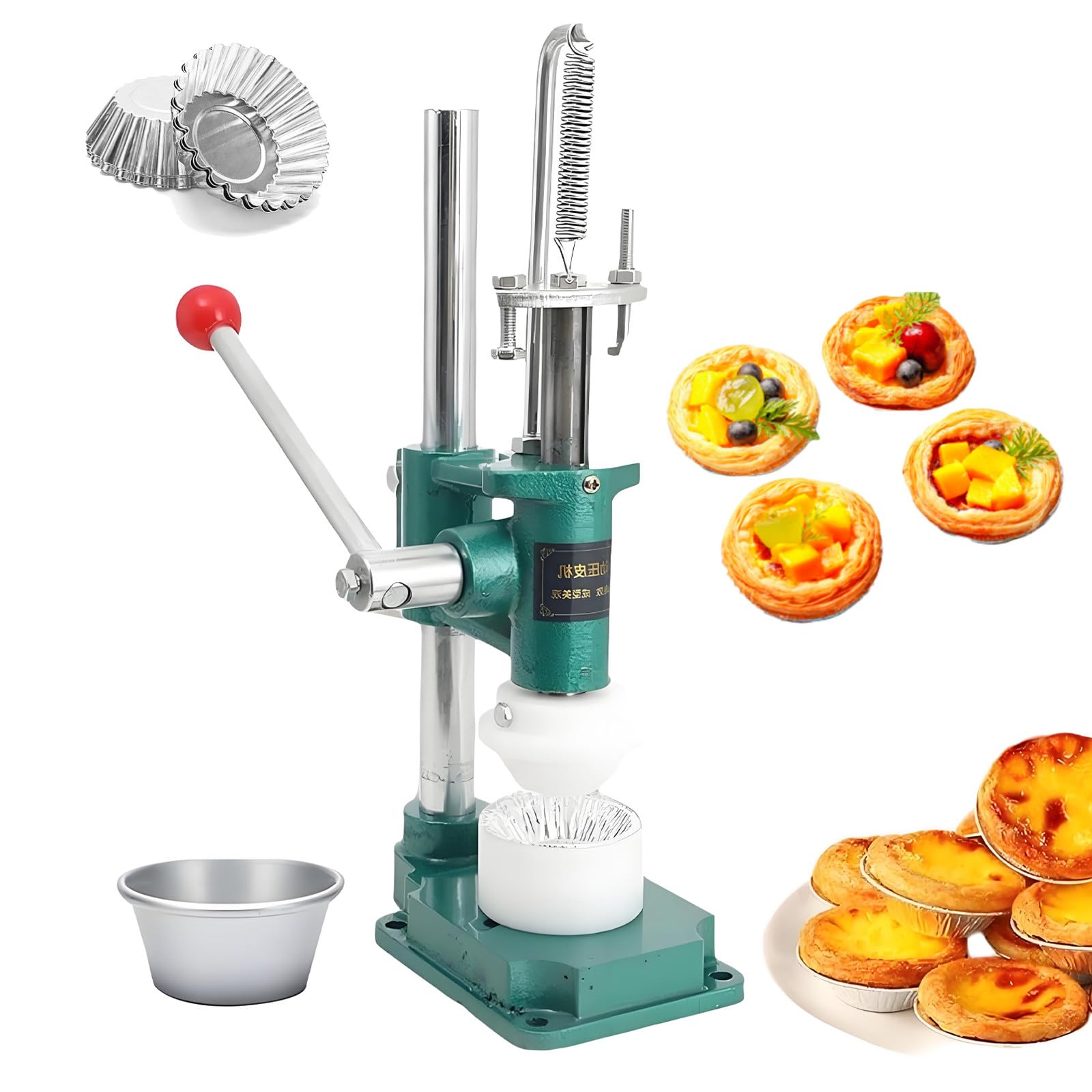 GSHSHOU Manual Egg Tart Shell Making Machine, Manual Pie Press Machine with Mold for Baking Egg Tarts, Cheese Tarts, and Cookies Y29