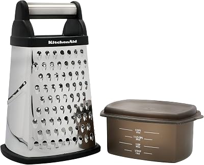 KitchenAid Grattugia Formaggio Manuale 4 Lame in Acciaio Inox