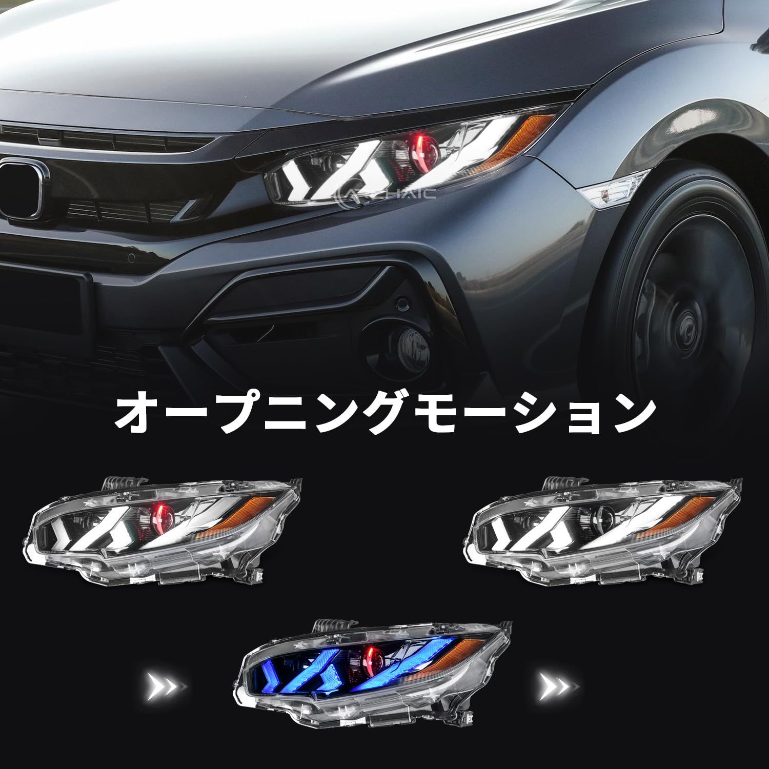 Amazon | ホンダ シビック ヘッドライト FK7 FK8 タイプ R FC1 ヘッド 