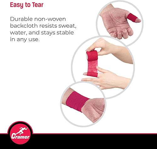 Miniatura 28 de Cramer Eco-Flex Self-Stick Stretch Tape, Cohesive Tape, Flexible Elastic Sports Tape, Athletic Training Room Supplies, Easy Tear & Self-Adherent