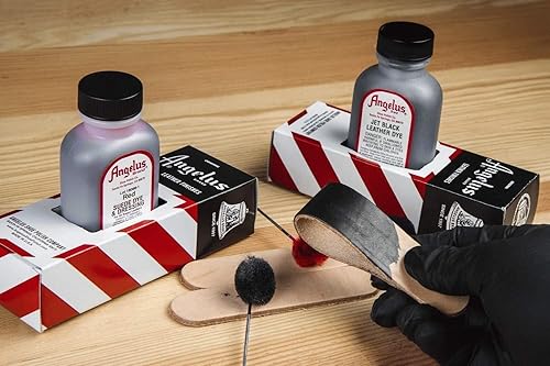 Miniatura 6 de Angelus Tinte para cuero, tinte flexible para cuero, para zapatos, botas, bolsos, manualidades, muebles y más, brandy, 3 onzas
