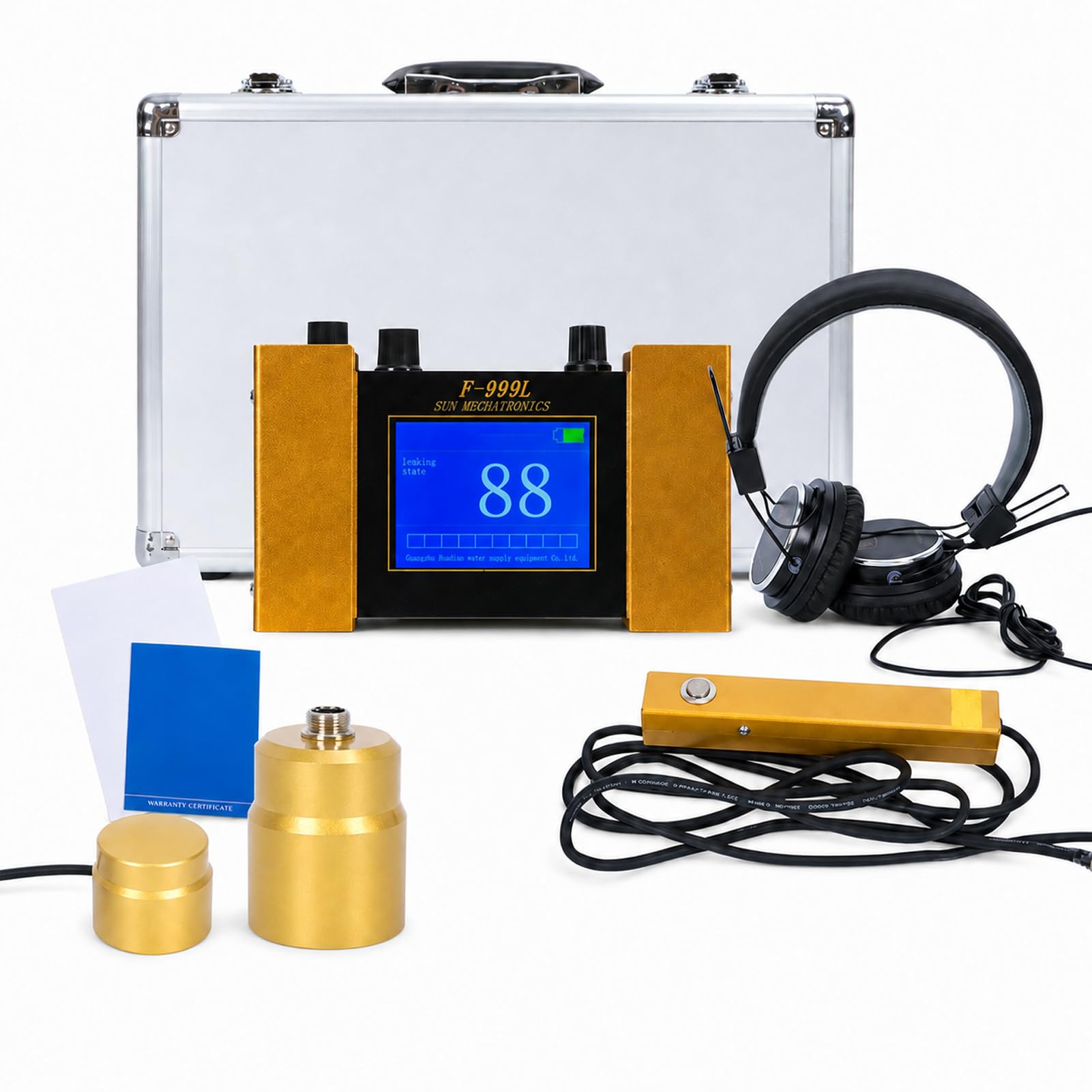 Detector Fugas Agua, Detector Tuberías Ultrasónico con Geófono