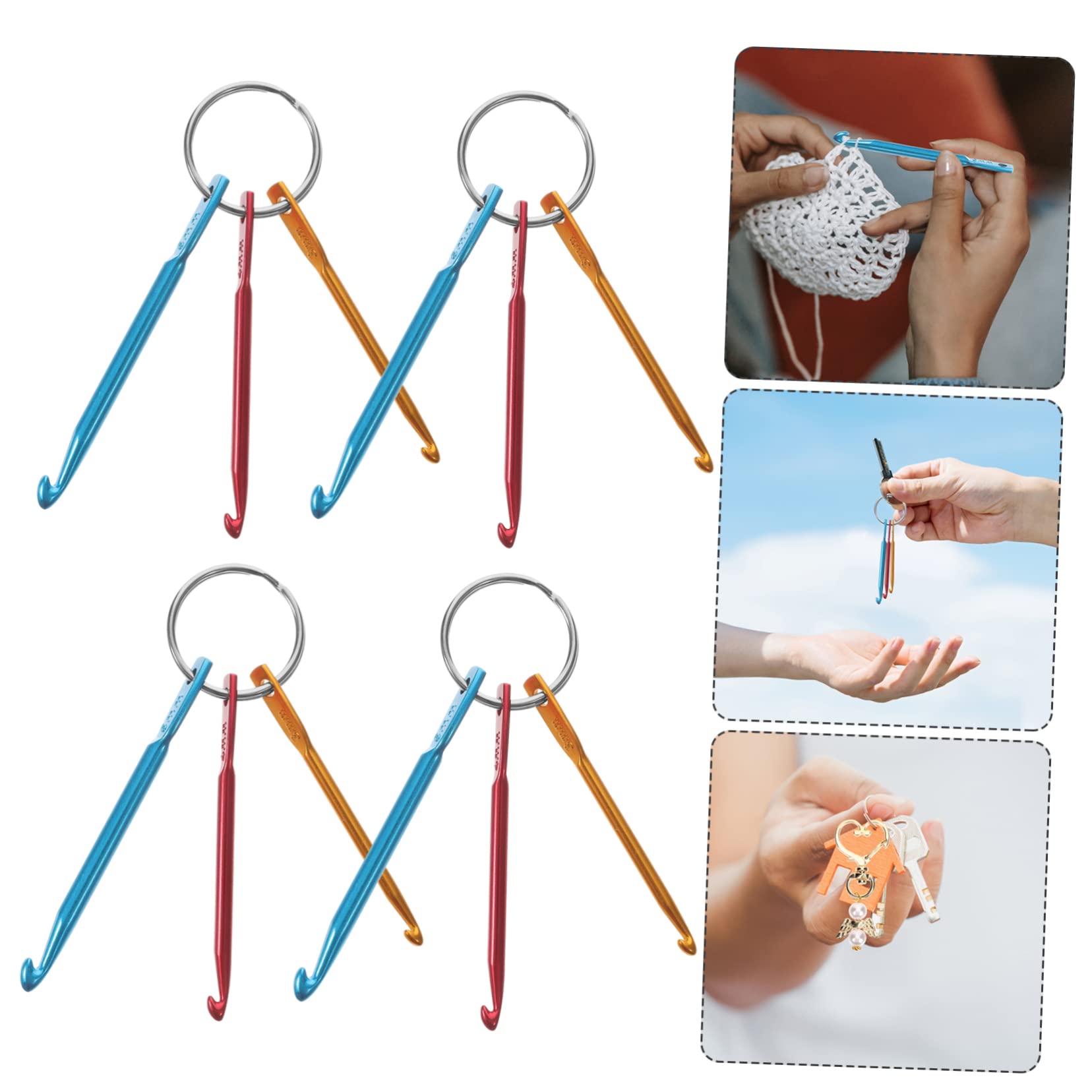JEWEDECO 20pezzi Ganci Per Uncinetto Strumenti Ergonomici Per Lavorare Maglia Per Sciarpe Cappelli e Maglioni Fai Te