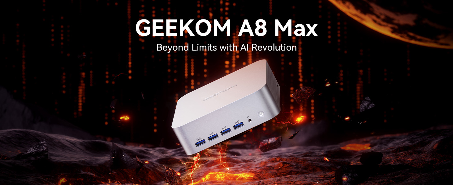 Amazon.com: GEEKOM A8 MAX Mini PC, AMD Ryzen 7 8845HS, 32GB DDR5