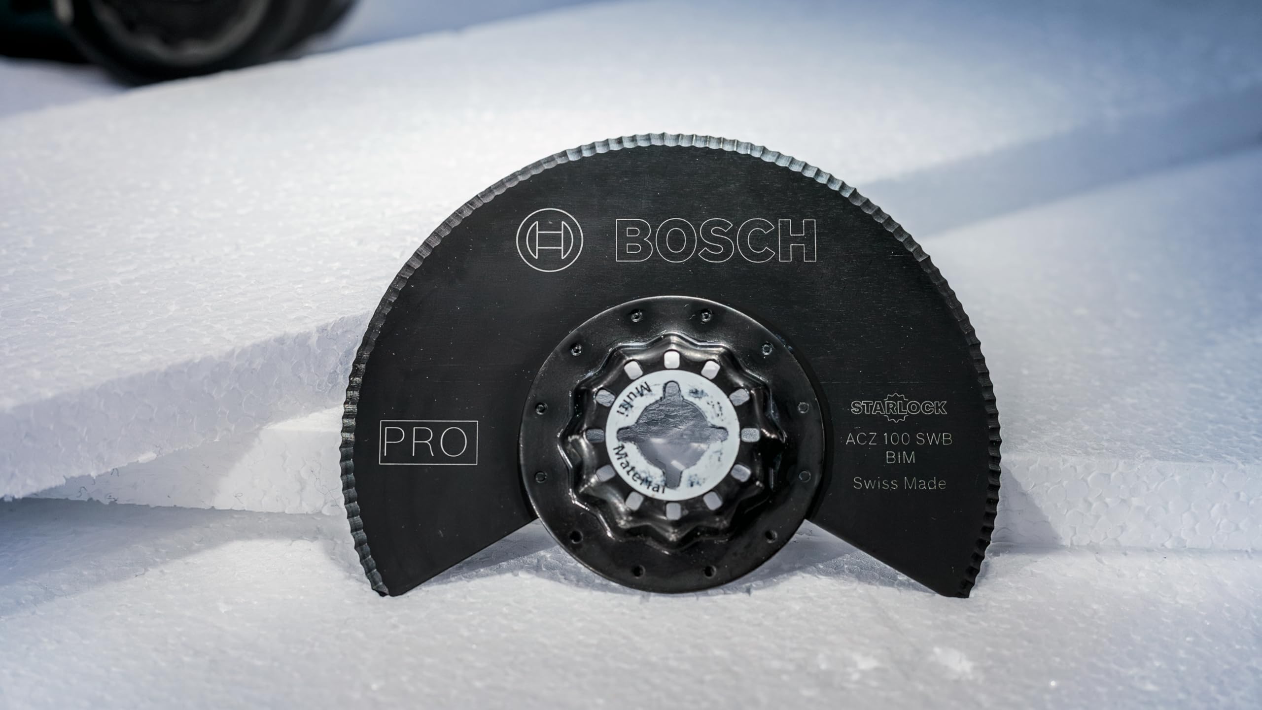 Bosch 1x Lame pour outil multifonctions PRO Multi Material ACZ 100 SWB (pour Feutre de toit, Polystyrène PS, Ø 100 mm, Professional Accessoire Outil multifonction)