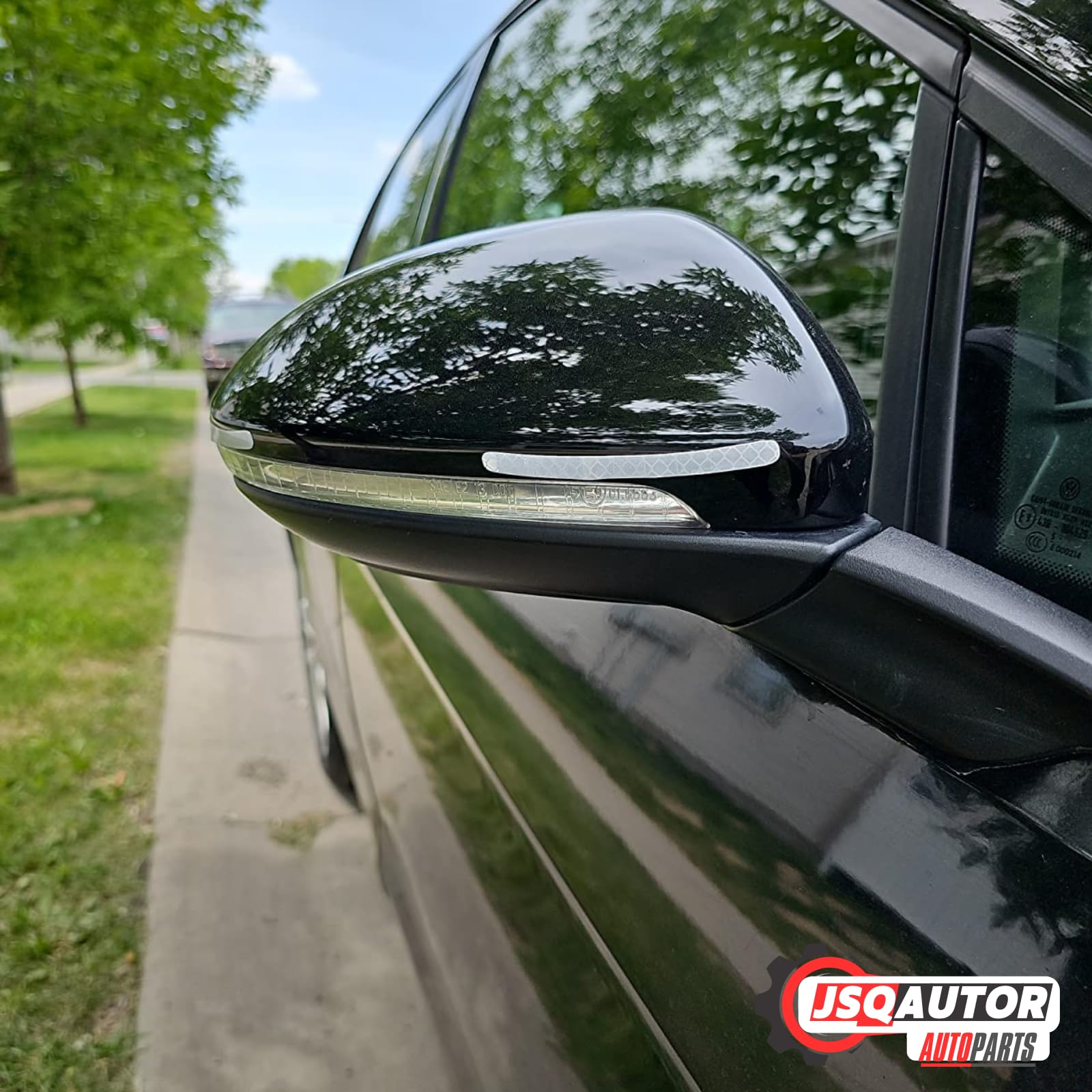 Autozubehör Spiegel Spiegelkappen Original Passend für 2013-2017 VW Golf 7 VII MK7& 7.5 Variant GTI/GTD/R Schrägheck/Touring Tuning Zubehör Aussen Accessoire - Optik Glänzend Schwarz, 1 Paar