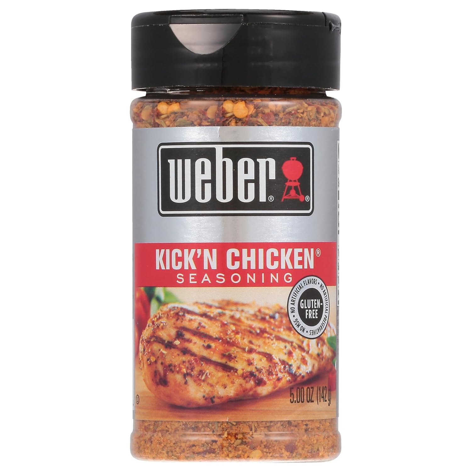 best by Sep 20/28 Weber Kick'n Chicken Seasoning, 5 Ounce Shaker (Pack of 6) Kick'n Chicken 5 Ounce (Pack of 6)