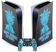 Head Case Designs Officially Licensed Rick and Morty Don't Touch My Stuff Graphics Vinyl Faceplate Gaming Skin Decal Compatible with Sony Playstation 5 PS5 Disc Edition Console & DualSense Controller