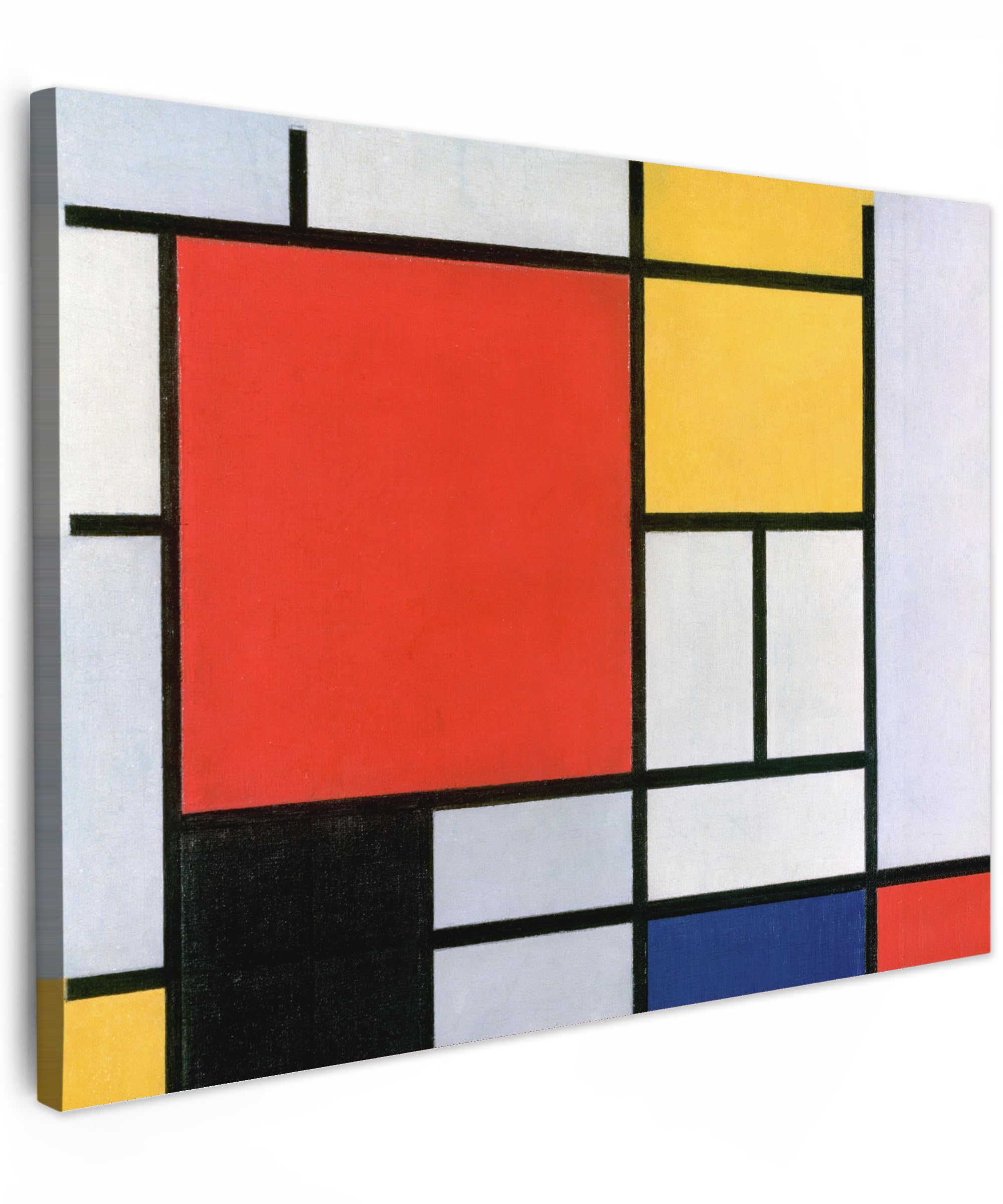 MuchoWow© Canvas Wall Art 31"x24" / 80x60 cm Decor Paintings Print framed on Canvas Pictures for Hallway Art - Mondrian - Old masters
