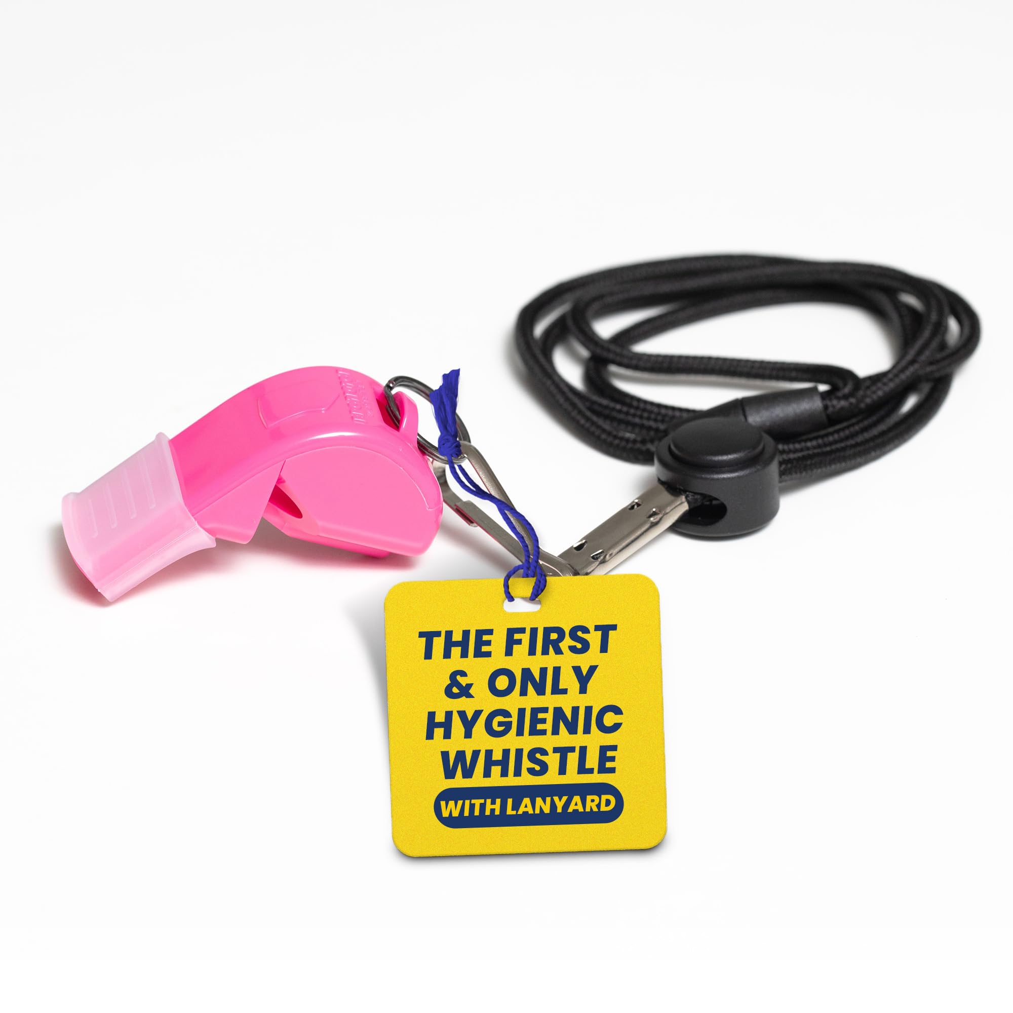The Protector Whistle P51 Pink - Classic Coach Whistle with Lanyard - Official Whistle for Sports, Loud Safety Whistle for Adults - Breakaway Lanyard - Emergency Whistle Teacher Lifeguard - CMG