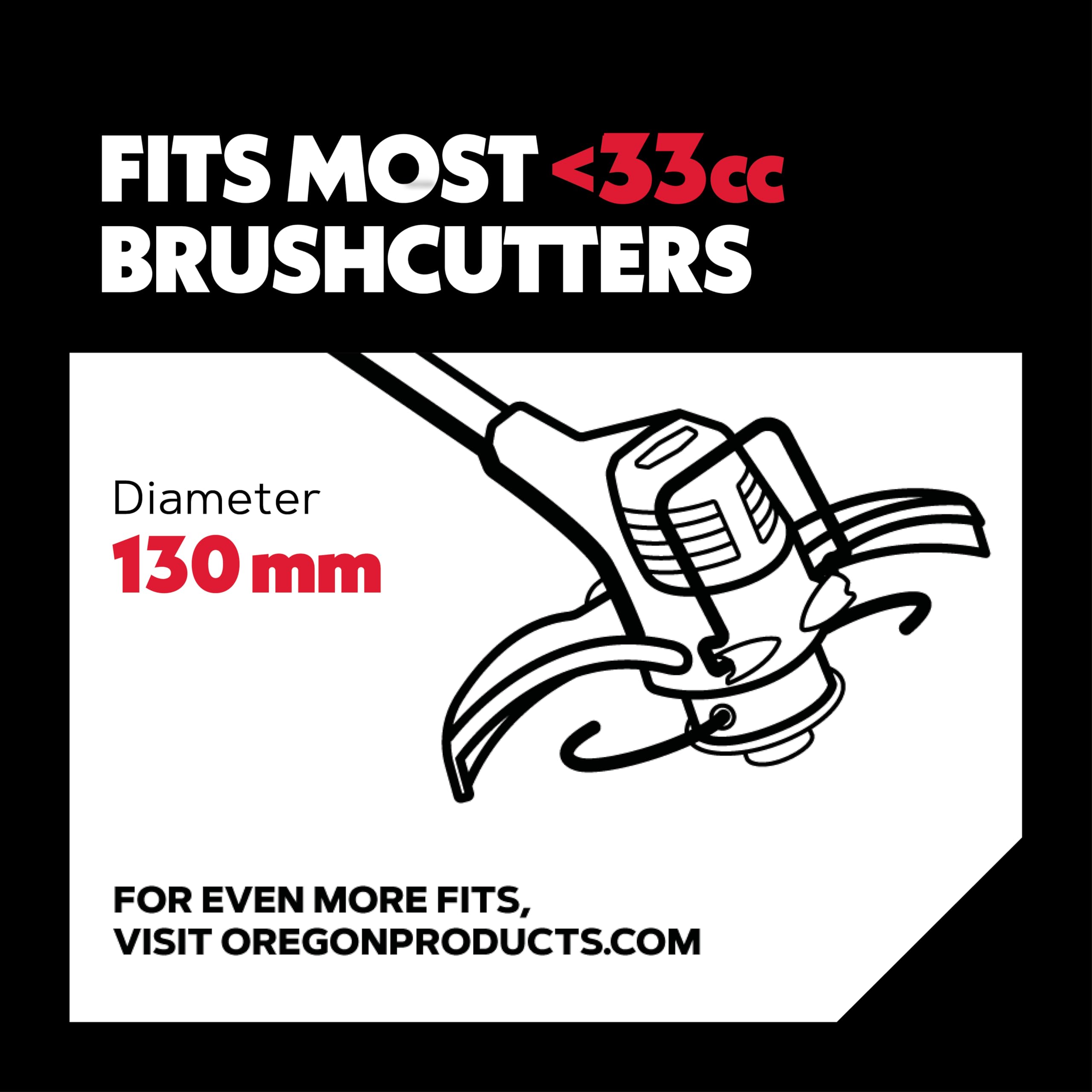 Oregon Cabezal de Desbrozadora 130 mm Tap & Go Sin Tornillos, Para Vegetación Densa, Compatible con Desbrozadoras de Eje Recto como Stihl, Bosch, Ryobi, Worx y Más