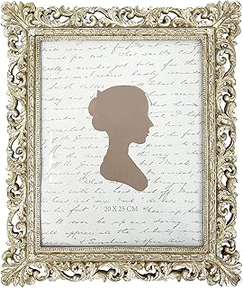 Sunlit Vintage Picture Frame 8x10 Inch, Luxury Antique Photo Frames with Glass Front, Photo Display, Tabletop Wall Hanging, Gift Ideas, Antique Gold Silver