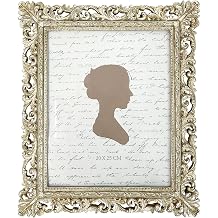 Sunlit Vintage Picture Frame 8x10 Inch, Luxury Antique Photo Frames with Glass Front, Photo Display, Tabletop Wall Hanging, Gift Ideas, Antique Gold Silver