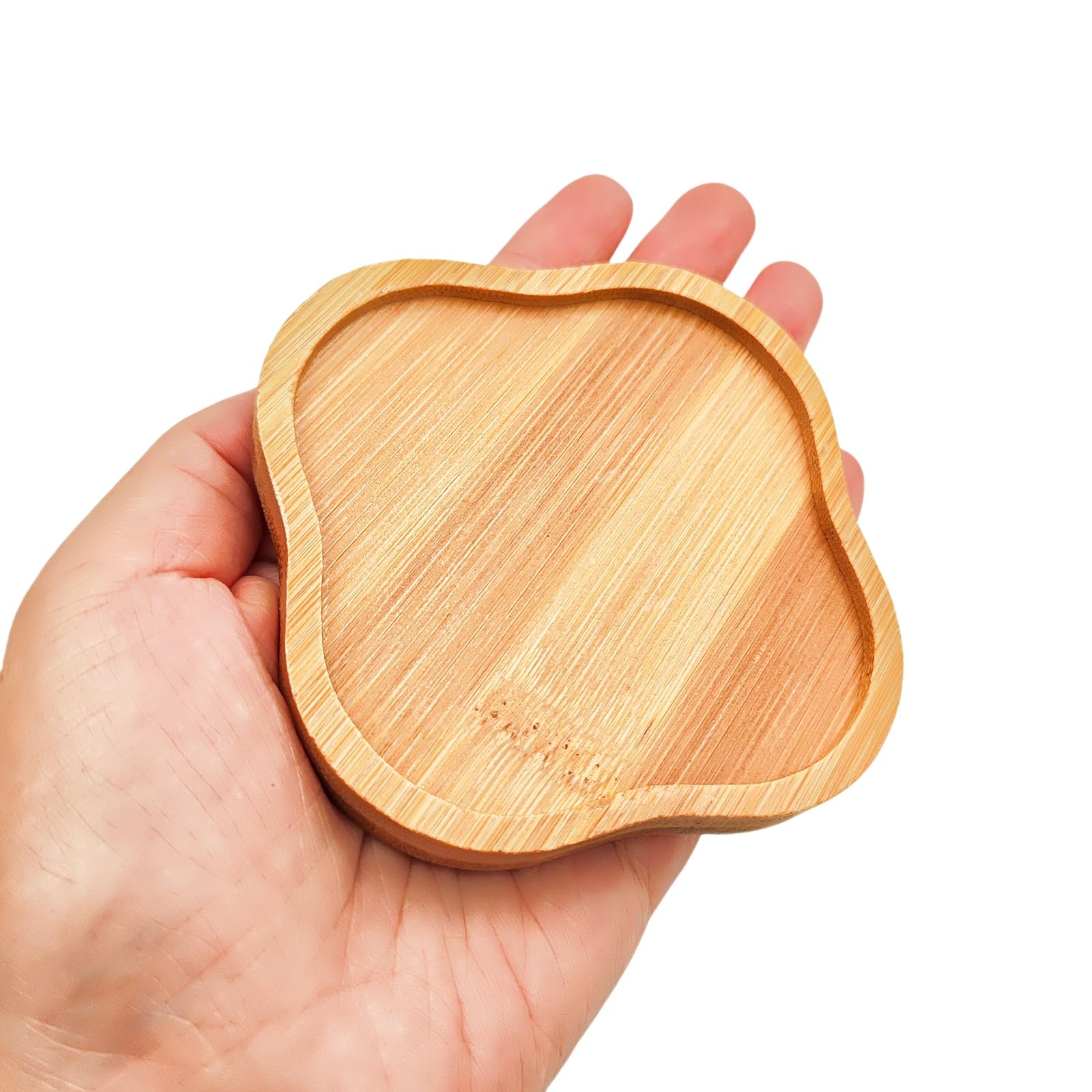 4 Sottobicchieri Quadrati In Bambù Naturale 9 Cm – Base Mosaico Vuota Fai Da Te – Ideale Per Decorazioni E Artigianato Creativo