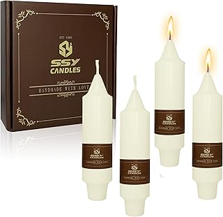 Cream White Short Taper Candle Candle Sticks, 5 Inch Mini Pillar Candles Small Taper Candles, 4PCS Handmade Unscenteds Candlesticks for Festive, Party, Spell, Wedding, Home Decor