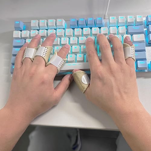 Miniatura 5 de Férulas para dedo pulgar (5 unidades), férula de dedo gatillo para dedo roto, enderezamiento, artritis, esguinces, alivio del dolor, soporte