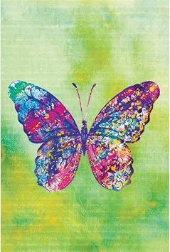 Tree-Free Greetings - All Occasion Cards - Artful Designs - 12 Greeting Cards + White Envelopes - Made in USA - 100% Recycled Paper - 4 x 6 - Vibrant Butterfly FS56699