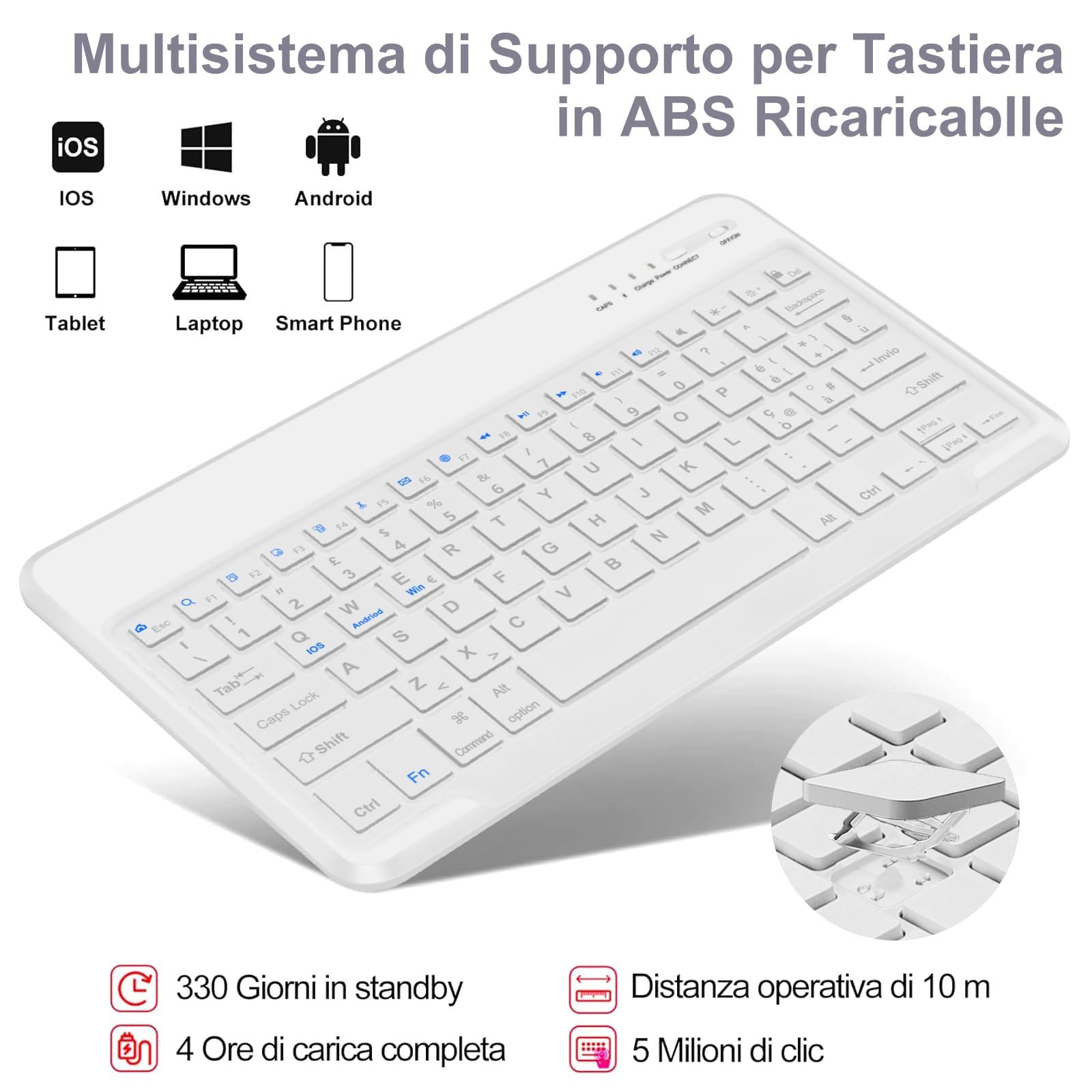 FOGARI Etui z klawiaturą do Samsung Galaxy Tab S10+ Plus (2024)/S9 FE+/S9 FE Plus 12,4" 2023, włoska klawiatura QWERTY Bluetooth z uchwytem na długopis do Samsung Tab S10+ Plus (2024)/S9 FE+ 12,4