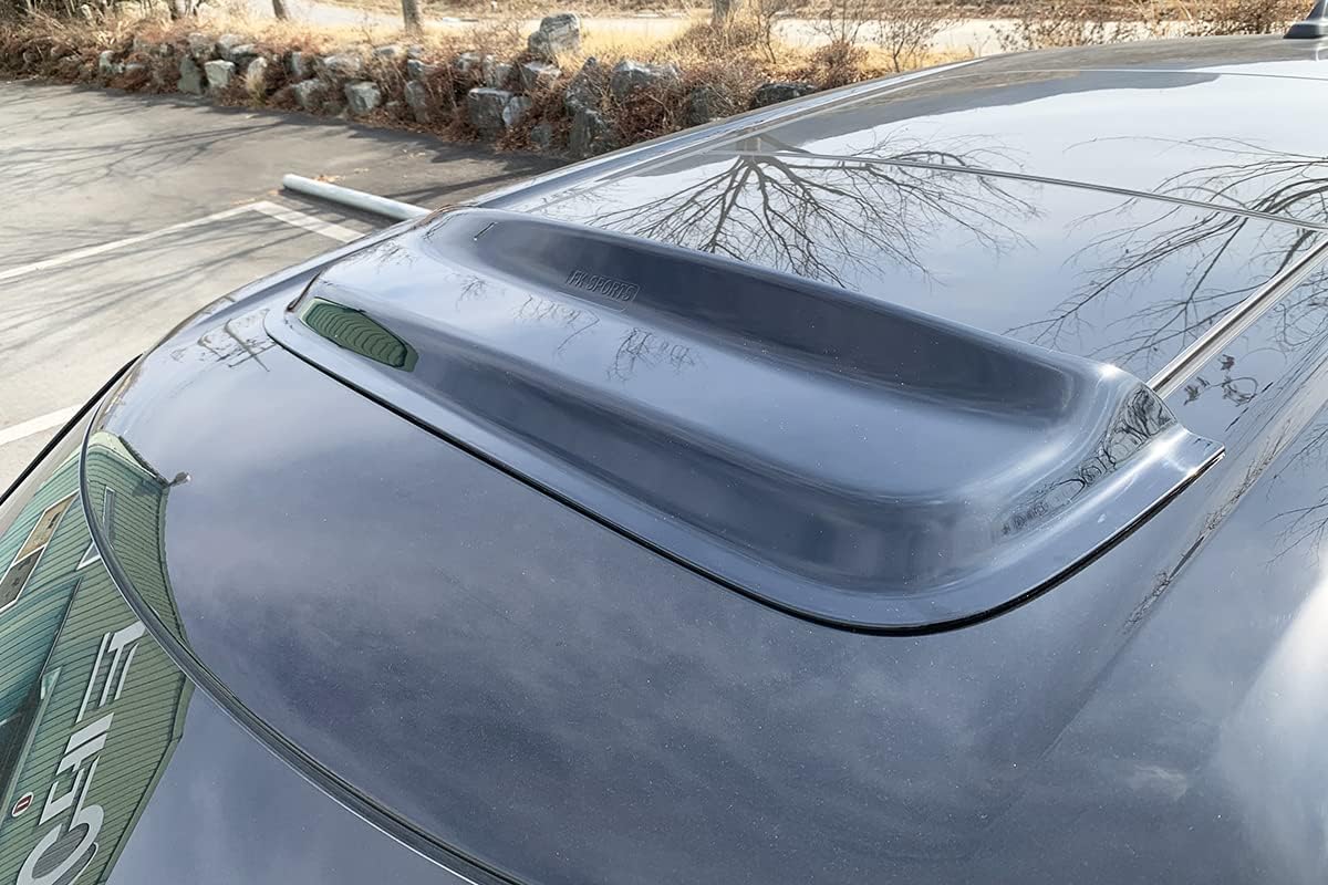 AUTOCLOVER Sunroof Wind Deflector Black Visor (FK), Universal Fit, Rain Snow Guard, Tape-on Adhesive (L Size)