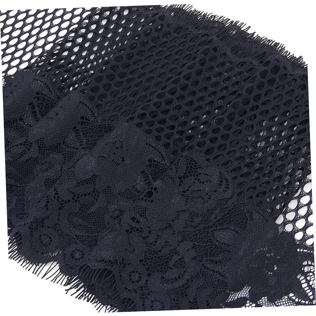SHINEOFI 3piezas Encaje Negro De Yardas Ribete Floral Para Manualidades y Costura Para Ropa Disfraces y Cortinas De Material