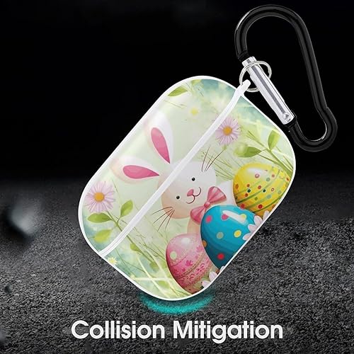 Miniatura 6 de Spring Happy Easter Holiday Headphone Cover for AirPods Pro 2nd 1st Generation Case Cover with Keychain, Shockproof Hard Shell Protective Case for